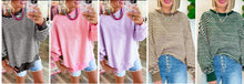 Load image into Gallery viewer, Cozy Striped Oversized Sweatshirt
