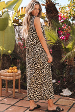 Load image into Gallery viewer, Black Contrast Leopard maxi Dress
