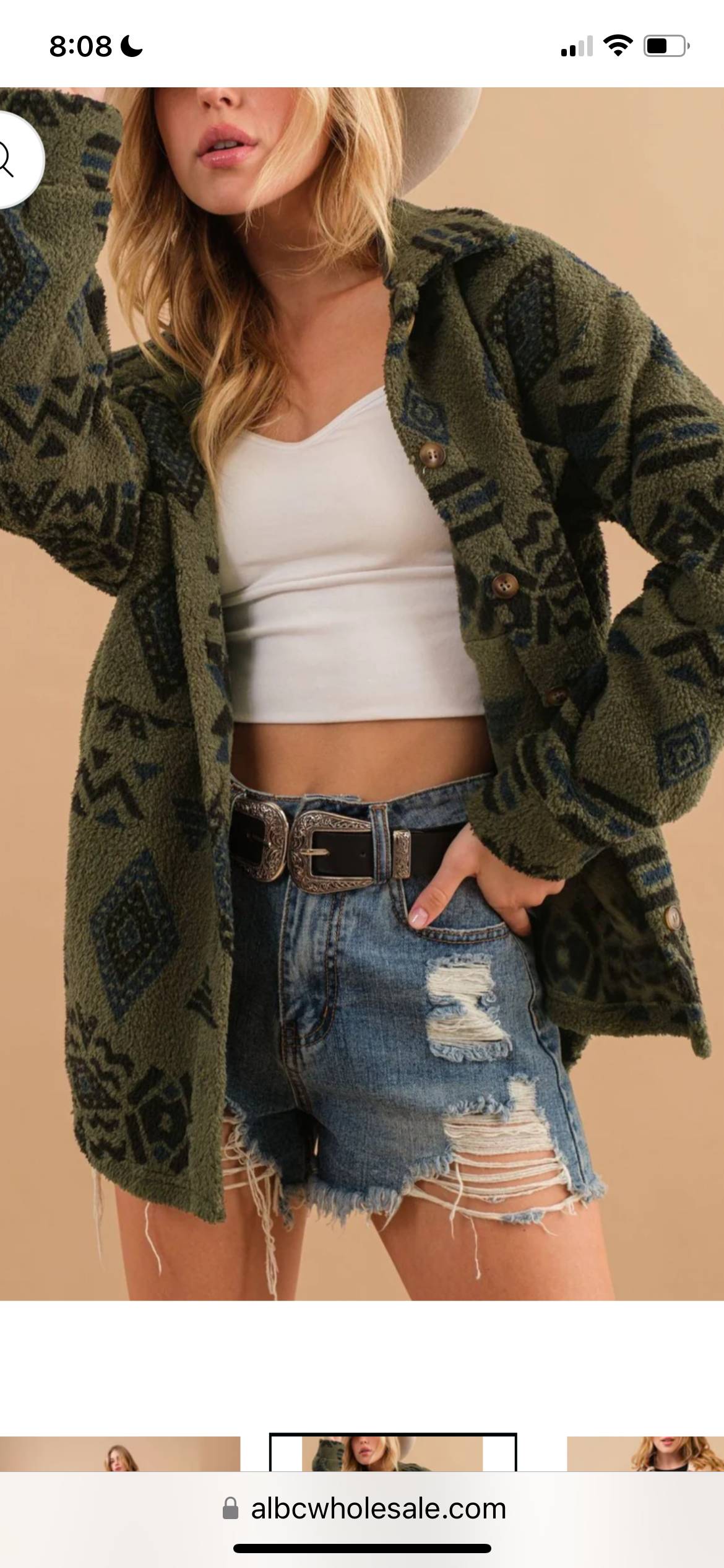 Aztec Print Sherpa Jacket