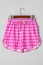 Load image into Gallery viewer, Pink Geometric active shorts ( slits)
