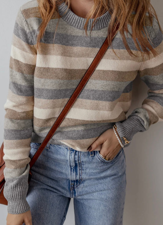 Stripe Color Block Sweater
