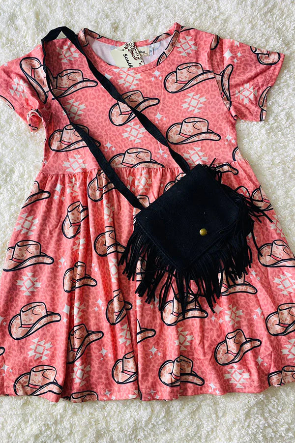 Pink Cow Girl Hat Dress