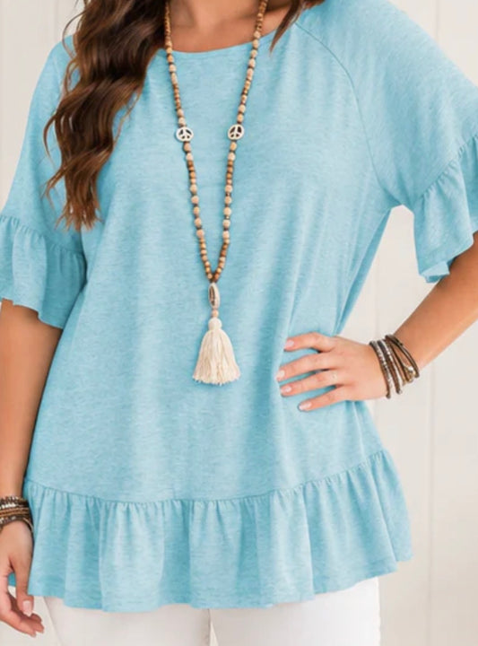 Ruffled Plus Blouse