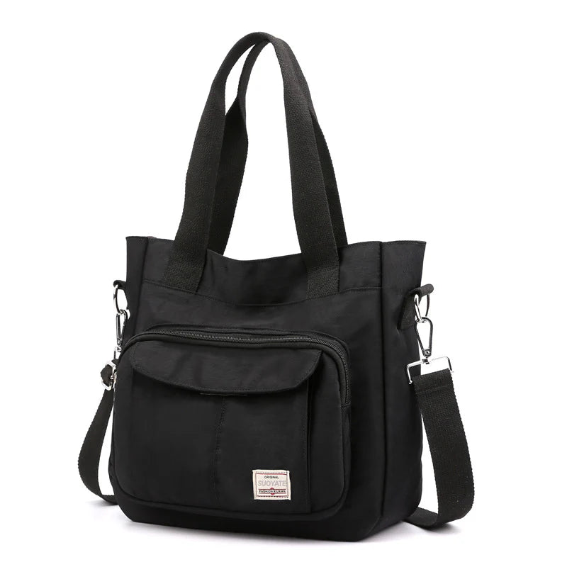 Multi Pockets Zipped Large Canvas Shoulder Bag Koc Wholesale