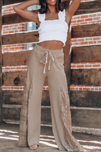 Load image into Gallery viewer, Smoke Gray Boho lace high waist 
pants
