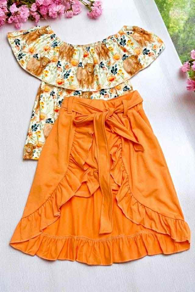 Cow Floral Set