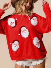 Load image into Gallery viewer, Christmas Sequin Sleeve Sweatshirt
