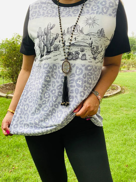 Cactus Leopard Top