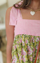 Load image into Gallery viewer, Printed Tie Shoulder Mini Cami Dress
