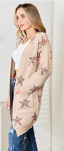 Load image into Gallery viewer, Star Pattern Front Longline Cardigan
