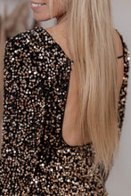 Load image into Gallery viewer, Chic and wild Chestnut Sequin Bodycon Dress
