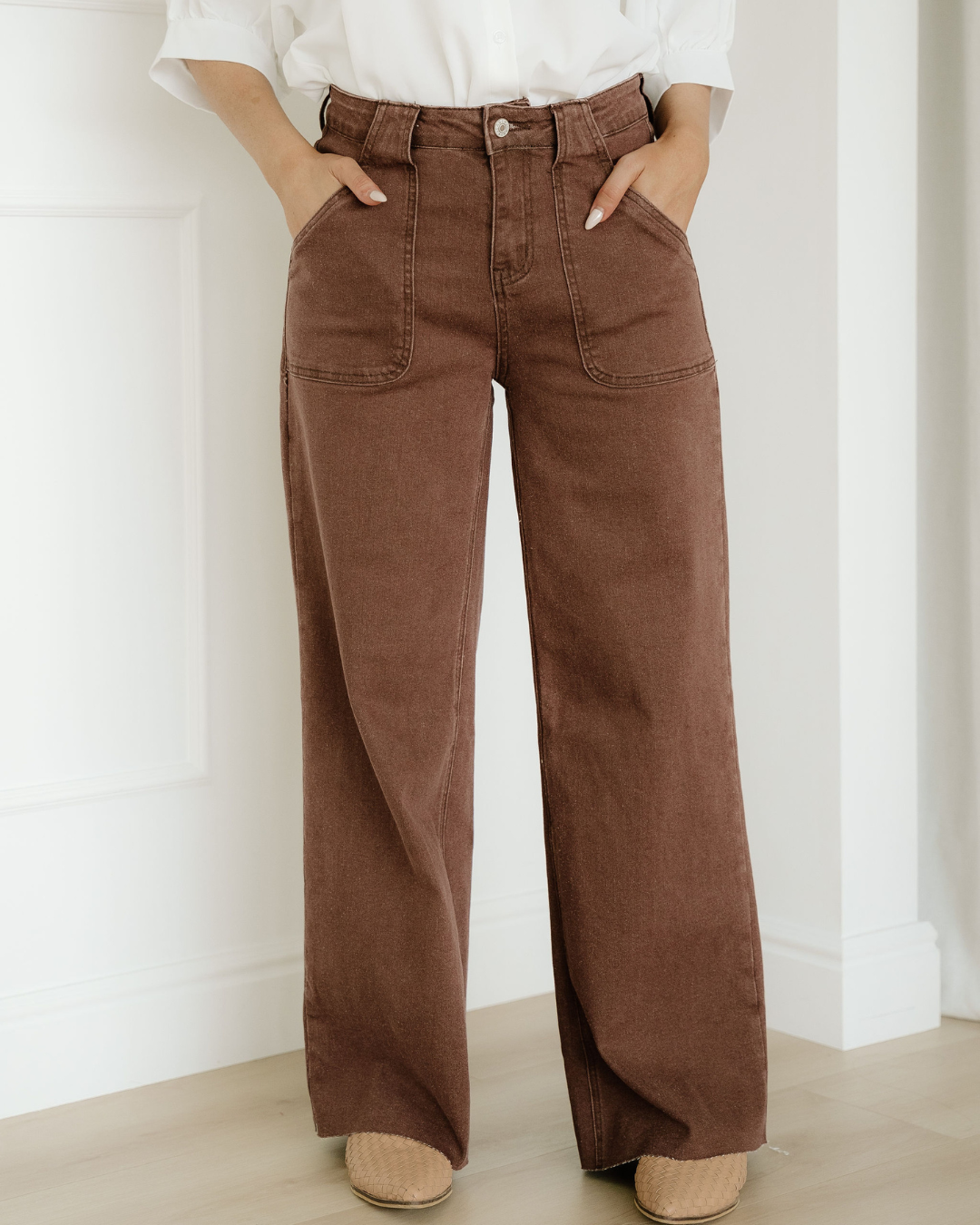 Rylan Retro Washed Patch Pocket Loose Jeans Indie & Co.