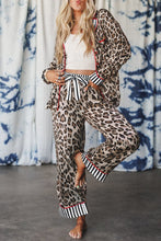 Load image into Gallery viewer, Khaki Leopard Pajama Set RTS
