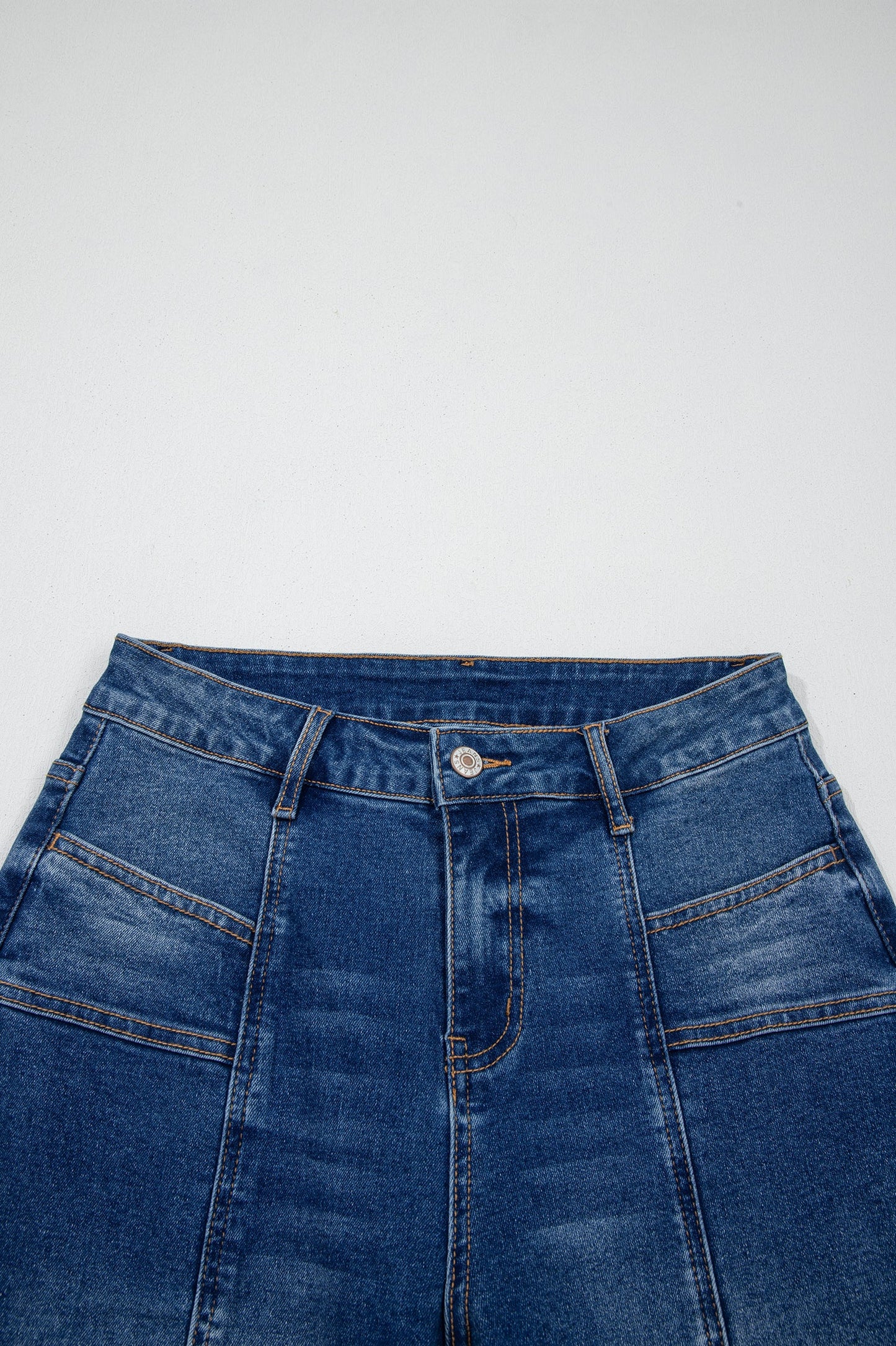 Yusra Seam Detail Shift Jeans Threaded Pear
