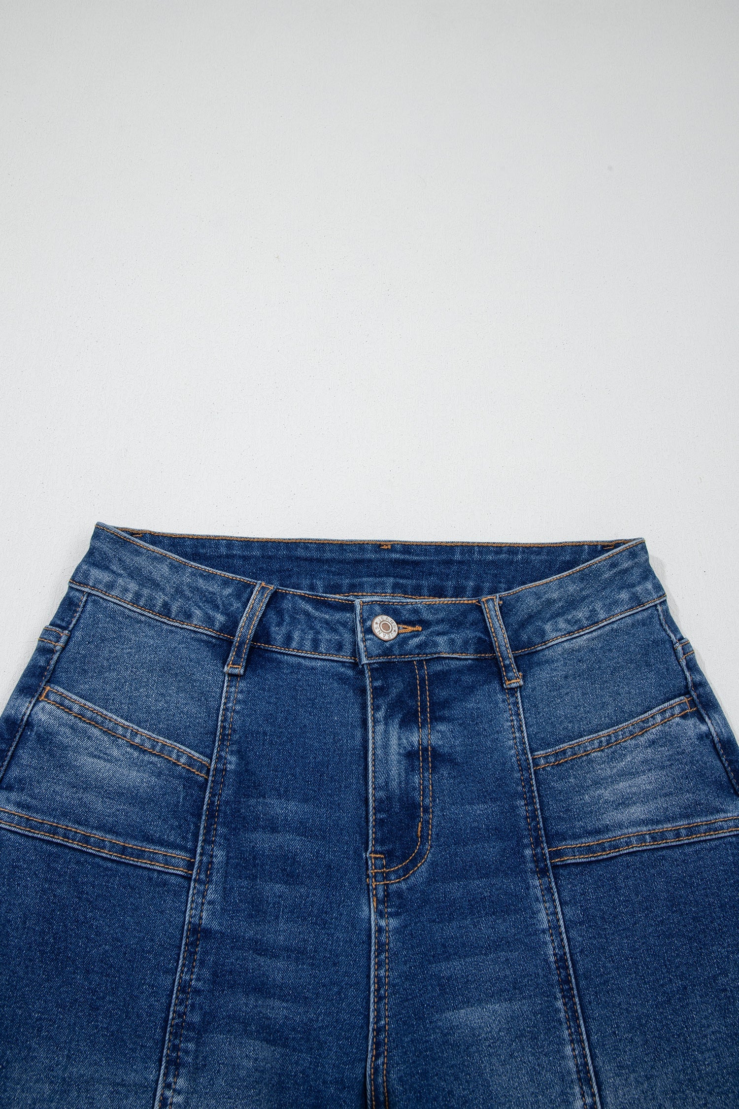 Yusra Seam Detail Shift Jeans Threaded Pear