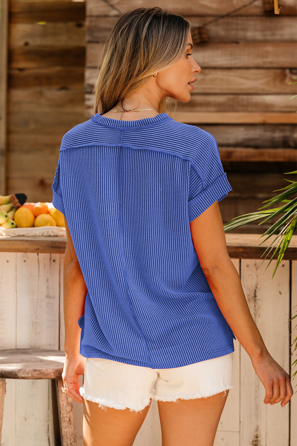 Judith Stitching T Shirt T-Shirt Threaded Pear