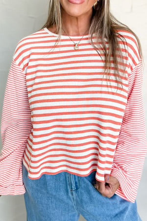 PINK STRIPED TOP **SHIPPING EXPECTED TO BEGIN ON DATE 8/11**