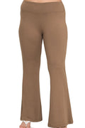 Zenana Plus Size Mocha Flare leggings
