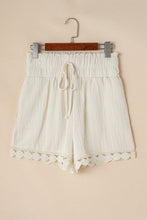 Load image into Gallery viewer, Apricot Textured Frilled High Waist Lace Hem Shorts
