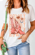 Graphic Round Neck Short Sleeve T-Shirt