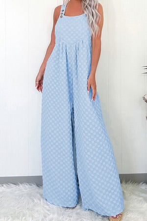 CHECK OFF ALL THE BOXES BEAU BLUE JUMPSUIT **SHIPPING EXPECTED TO BEGIN ON DATE 3/5**
