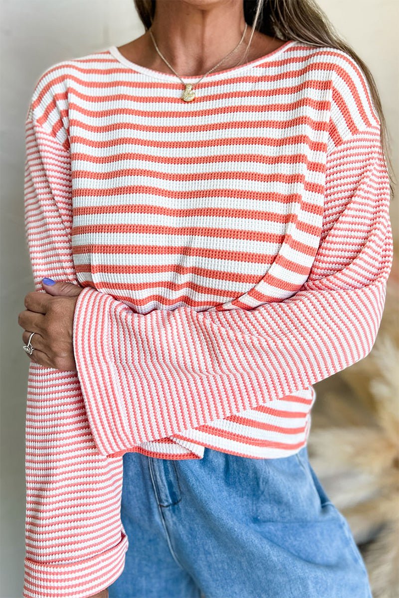 PINK STRIPED TOP **SHIPPING EXPECTED TO BEGIN ON DATE 8/11**