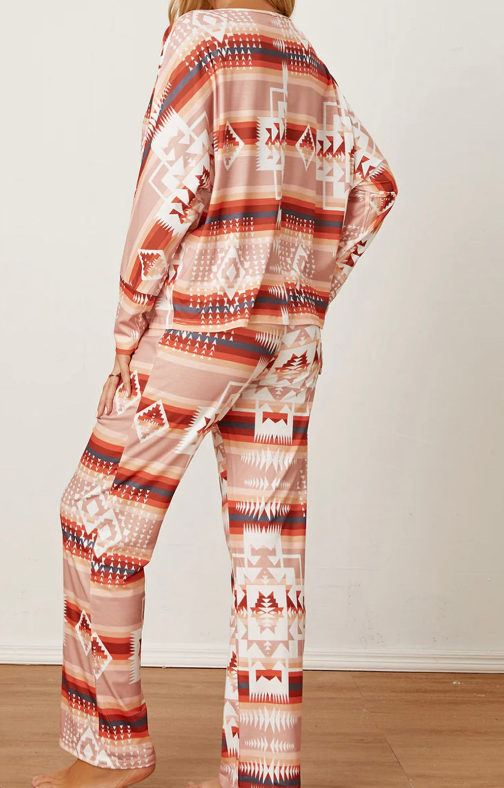 Striped Geometric Lounge Set