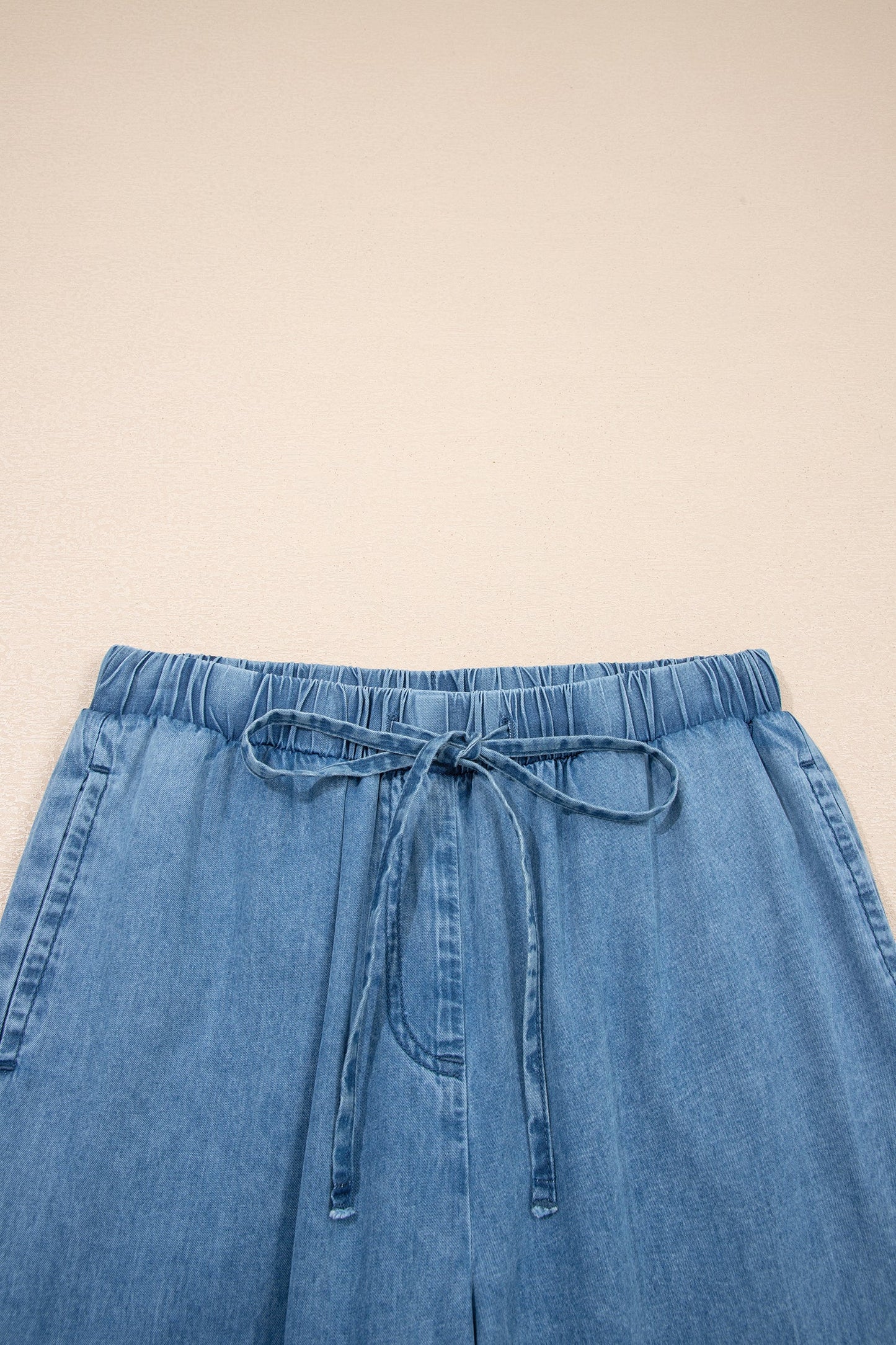 Taytum Wide Leg Chambray Pants Threaded Pear