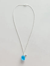 Load image into Gallery viewer, &quot;Shelly Seaglass&quot; Blue Silver Necklace
