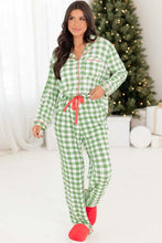 Load image into Gallery viewer, Christmas in August Christmas Plaid Print Shirt and Pants Pajama Set
