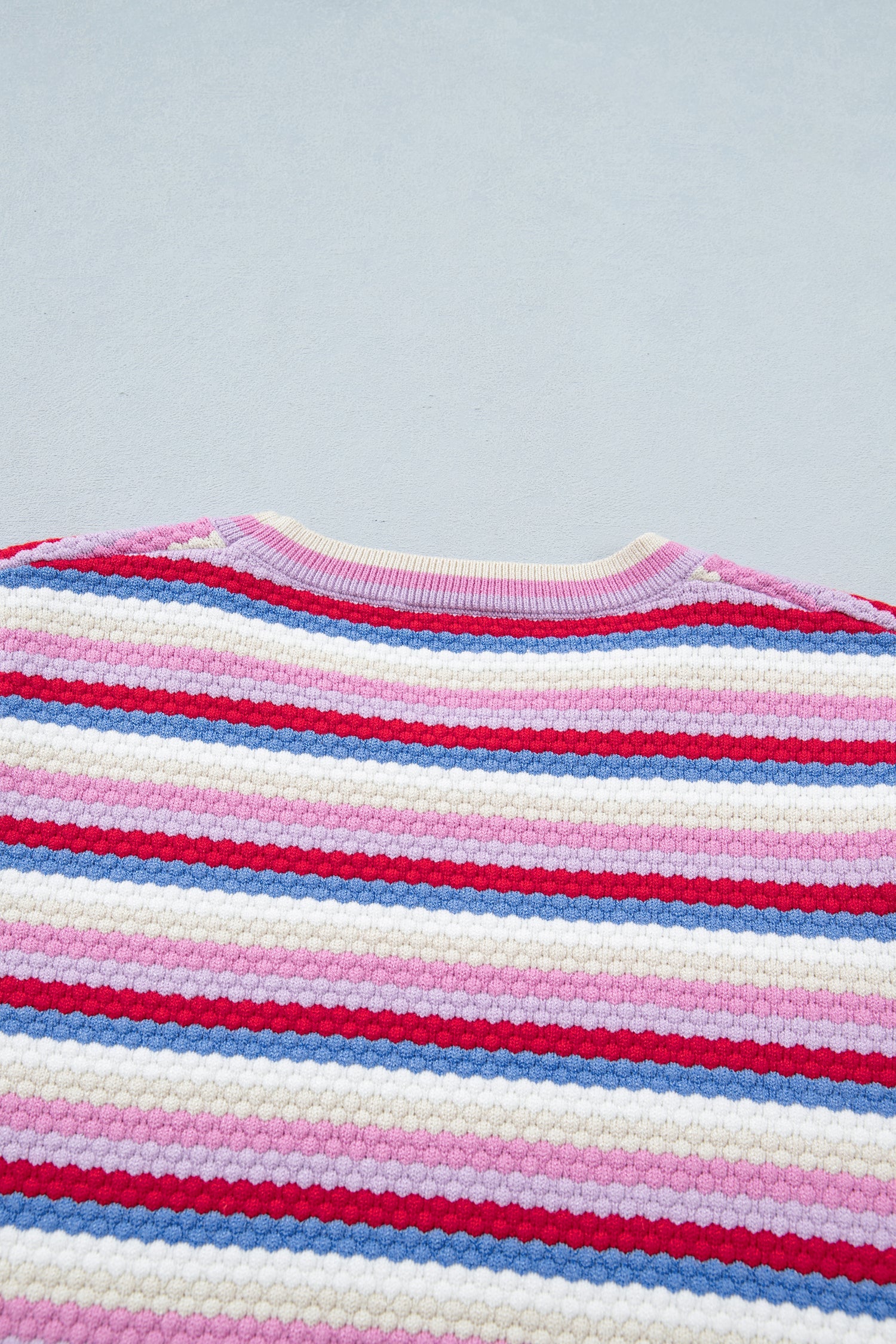 Bianca Knit Short Sleeve Sweater Threaded Pear