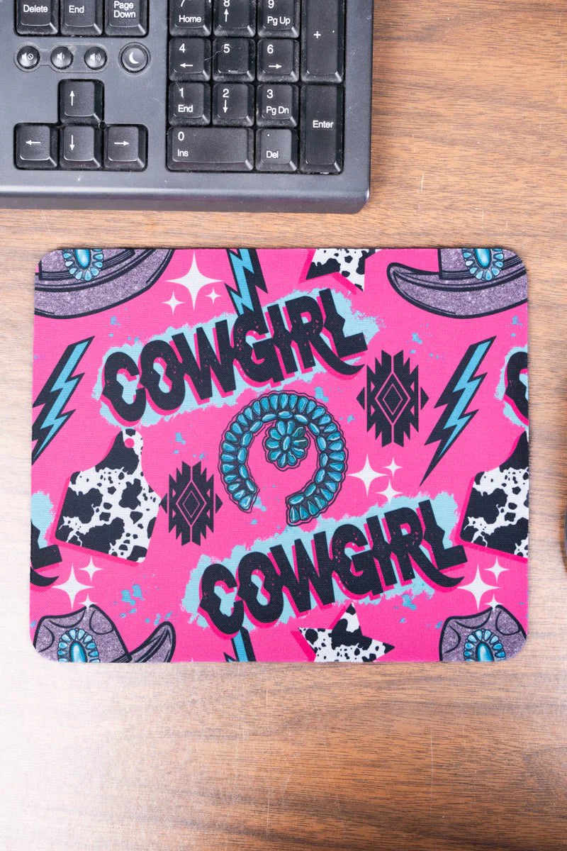 Pink CowGirl Mousepad