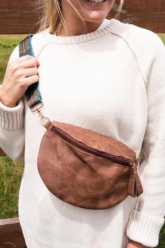 Brown Crossbody Waist Bag
