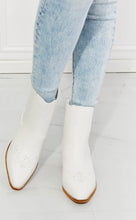 Load image into Gallery viewer, MMShoes Love the Journey Stacked Heel Chelsea Boot in White
