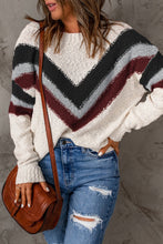 Load image into Gallery viewer, Striped Drop Shoulder Sweater
