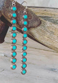 Artificial Turquoise Alloy Bar Earrings