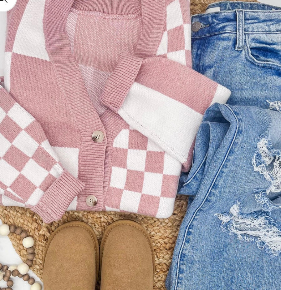Remy Checker Cardi