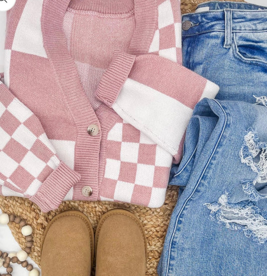 Remy Checker Cardi