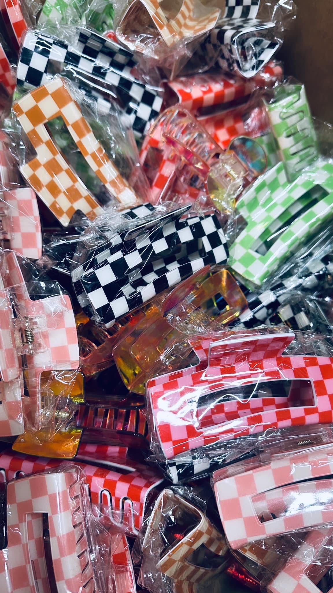 Checkered Claw Clips