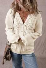 Load image into Gallery viewer, Apricot Pleated 
Sweater Cardigan
