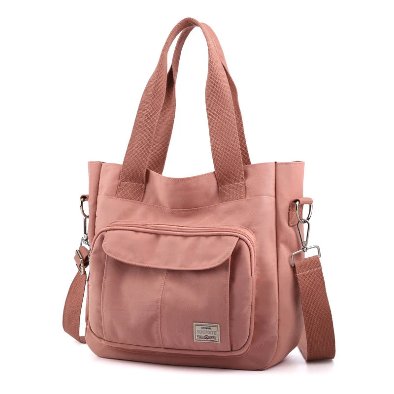 Multi Pockets Zipped Large Canvas Shoulder Bag Koc Wholesale