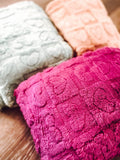 Plush Checker & Heart Blanket