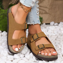 Load image into Gallery viewer, RTS: Buckle and Suede Sandal
