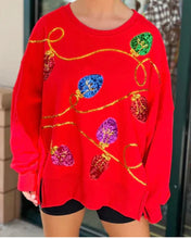 Load image into Gallery viewer, Christmas Sequined Lantern Sweatshirt
