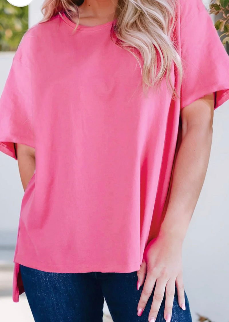 Fringe Round Neck Short Sleeve T-Shirt