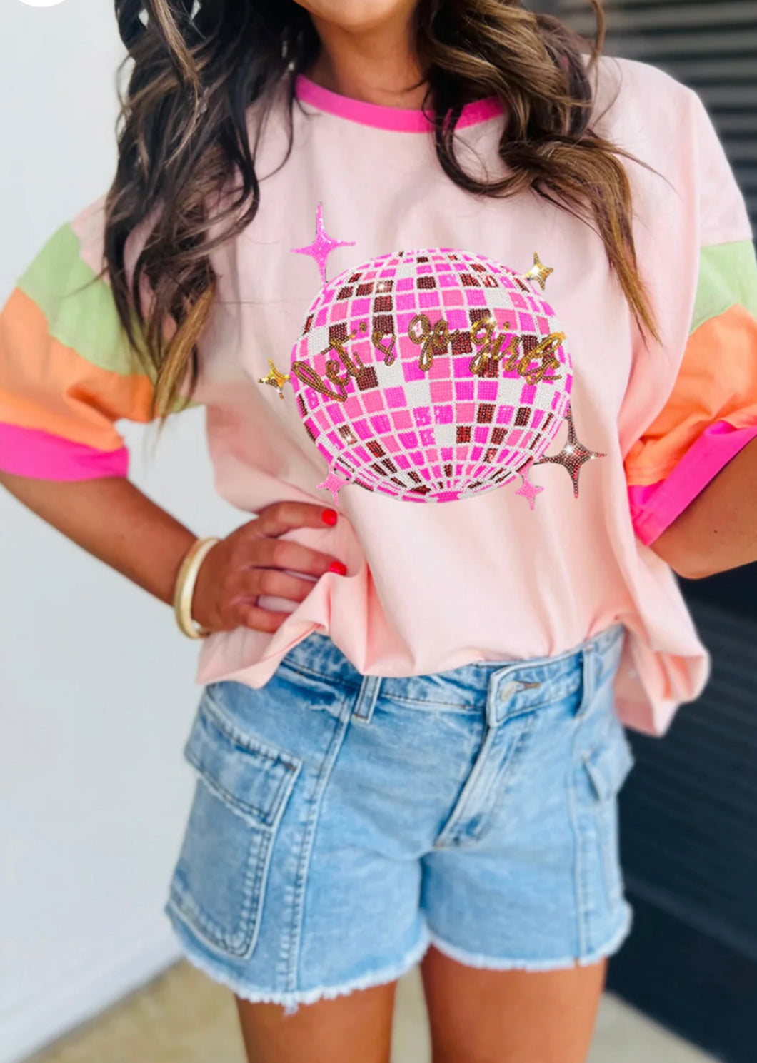 Sequin Disco Ball Graphic Tee