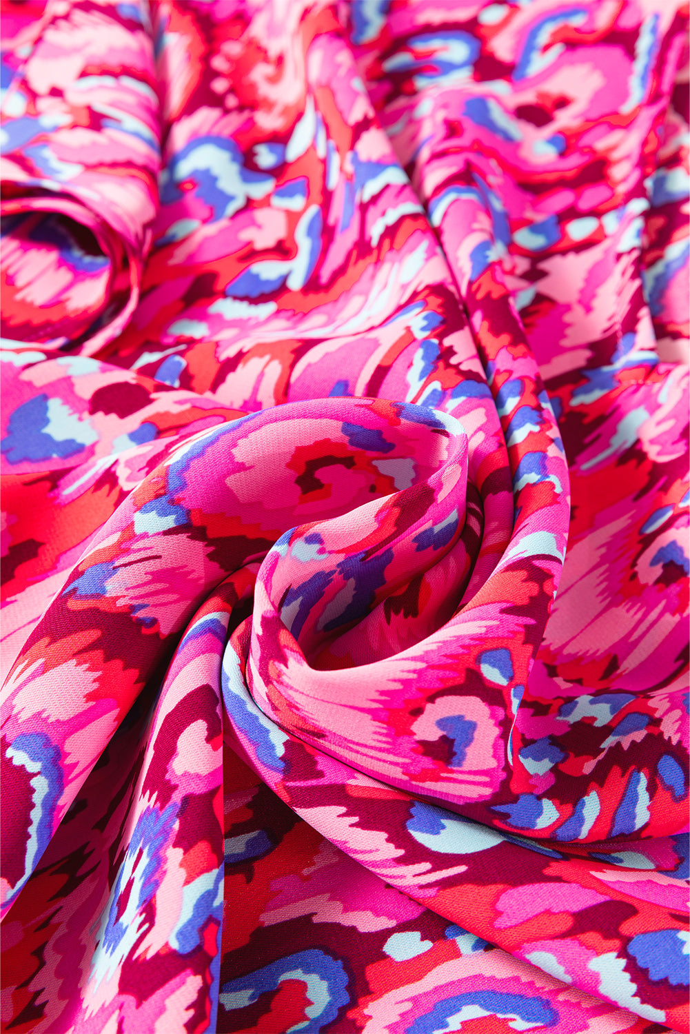 Pink Abstract Print V Neck Half Sleeve Loose Fit Tunic Blouse Wild and Free Boutique