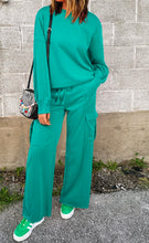 Load image into Gallery viewer, Full Size Round Neck Long Sleeve Top and Drawstring Pants Set
