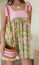 Load image into Gallery viewer, Printed Tie Shoulder Mini Cami Dress
