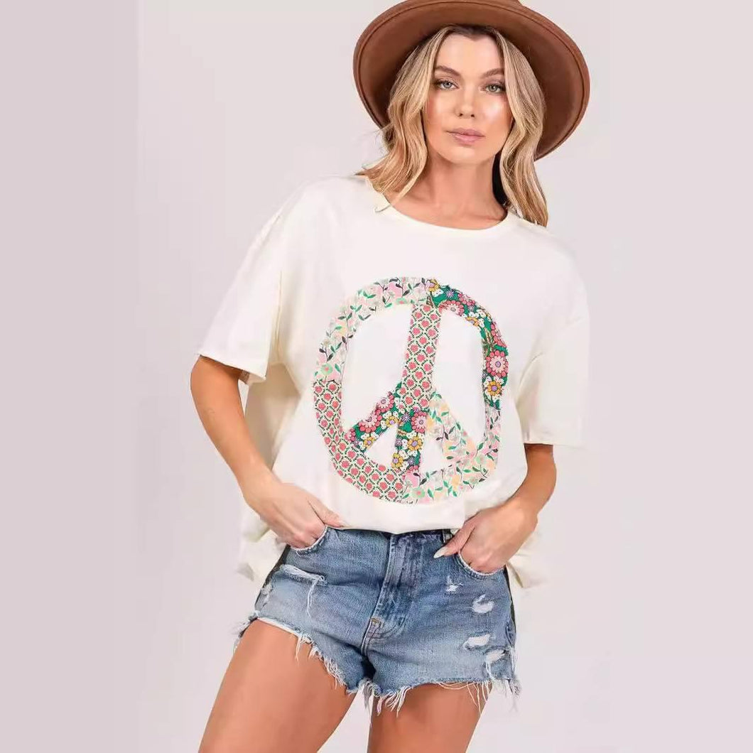 Peace Appliqué Tee